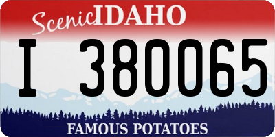 ID license plate I380065