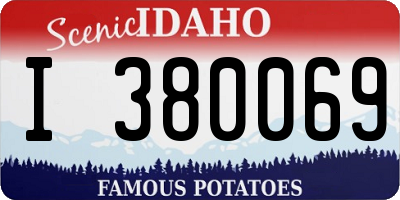 ID license plate I380069