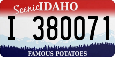 ID license plate I380071