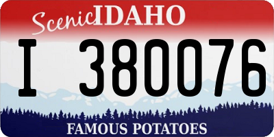 ID license plate I380076