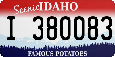 ID license plate I380083