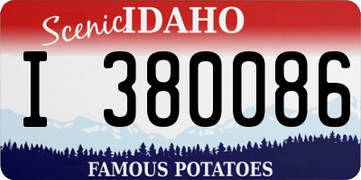 ID license plate I380086