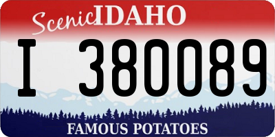 ID license plate I380089