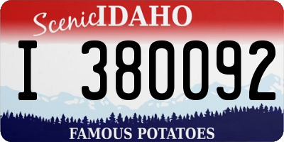 ID license plate I380092