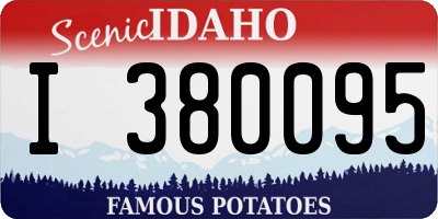 ID license plate I380095