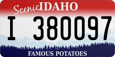ID license plate I380097