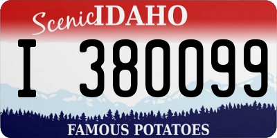 ID license plate I380099