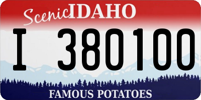 ID license plate I380100