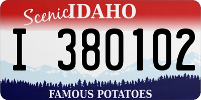 ID license plate I380102