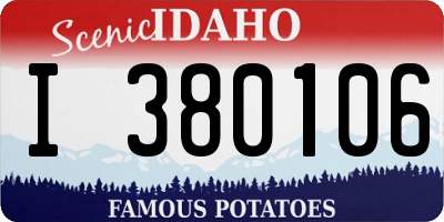 ID license plate I380106