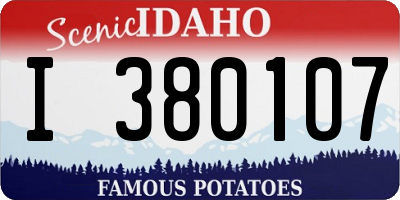 ID license plate I380107