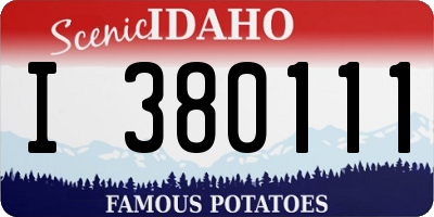 ID license plate I380111