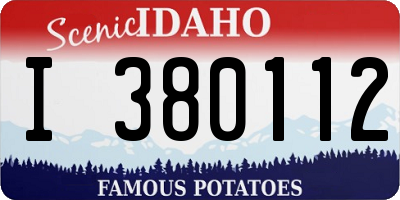 ID license plate I380112