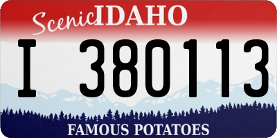 ID license plate I380113