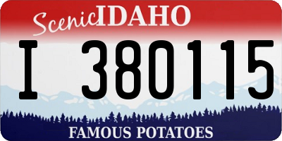 ID license plate I380115
