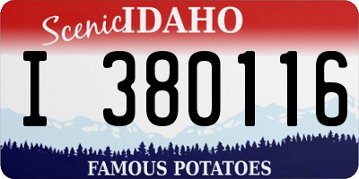 ID license plate I380116