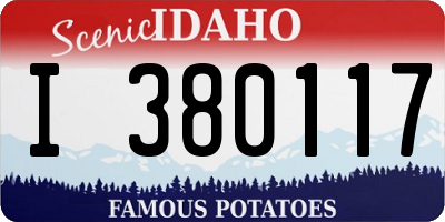 ID license plate I380117