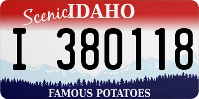 ID license plate I380118