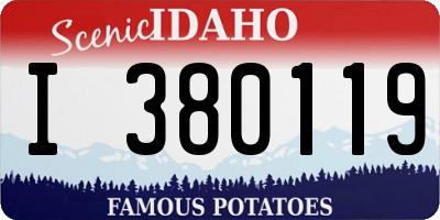 ID license plate I380119