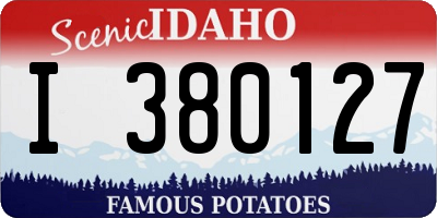 ID license plate I380127