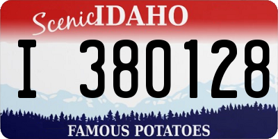 ID license plate I380128