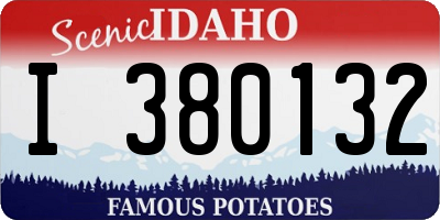 ID license plate I380132