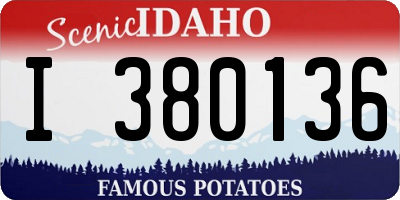ID license plate I380136