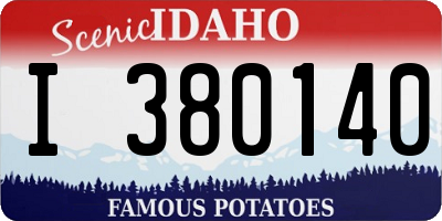 ID license plate I380140