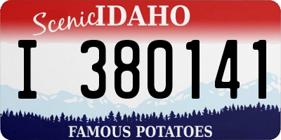 ID license plate I380141