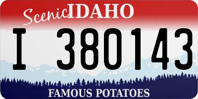 ID license plate I380143