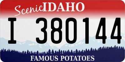 ID license plate I380144