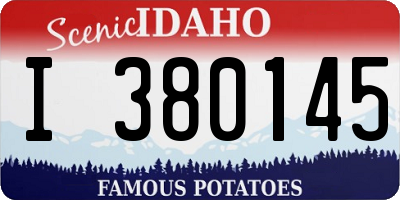 ID license plate I380145