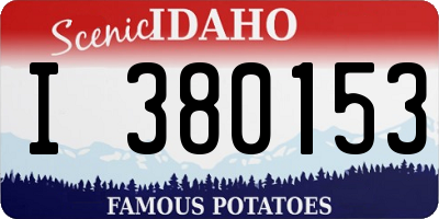 ID license plate I380153
