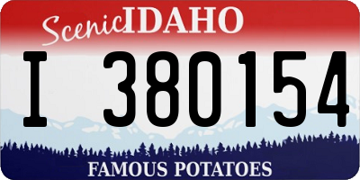 ID license plate I380154