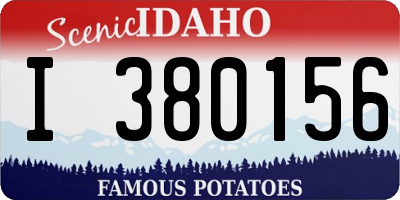 ID license plate I380156