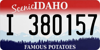ID license plate I380157