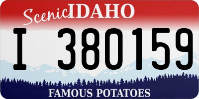 ID license plate I380159