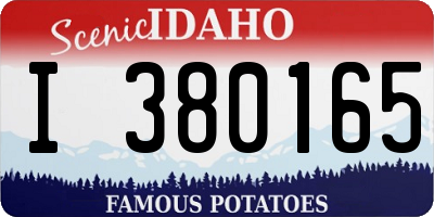 ID license plate I380165