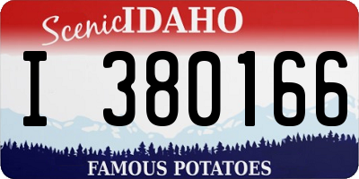 ID license plate I380166