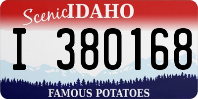 ID license plate I380168