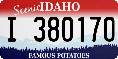 ID license plate I380170
