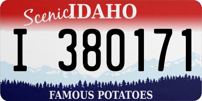 ID license plate I380171