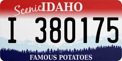 ID license plate I380175