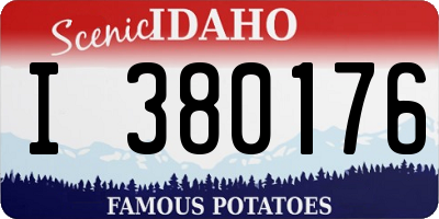 ID license plate I380176