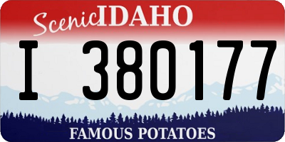 ID license plate I380177
