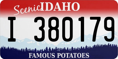 ID license plate I380179
