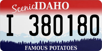 ID license plate I380180