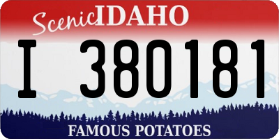 ID license plate I380181