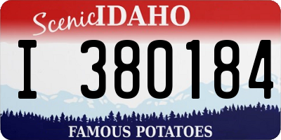 ID license plate I380184
