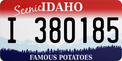 ID license plate I380185